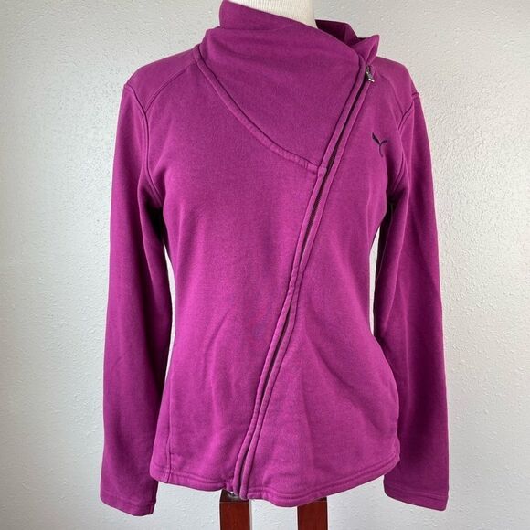 Puma Diagonal Full Zip Sweatshirt Jacket Size M EUC - Picture 1 of 7